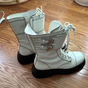 Vince Camuto White Leather Women's Boots